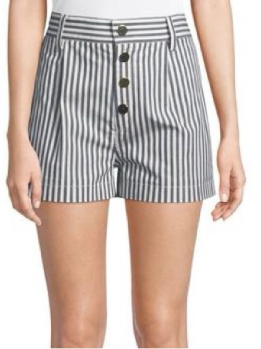 Derek Lam 10 Crosby striped nautical pleated front shorts size 2 high waisted